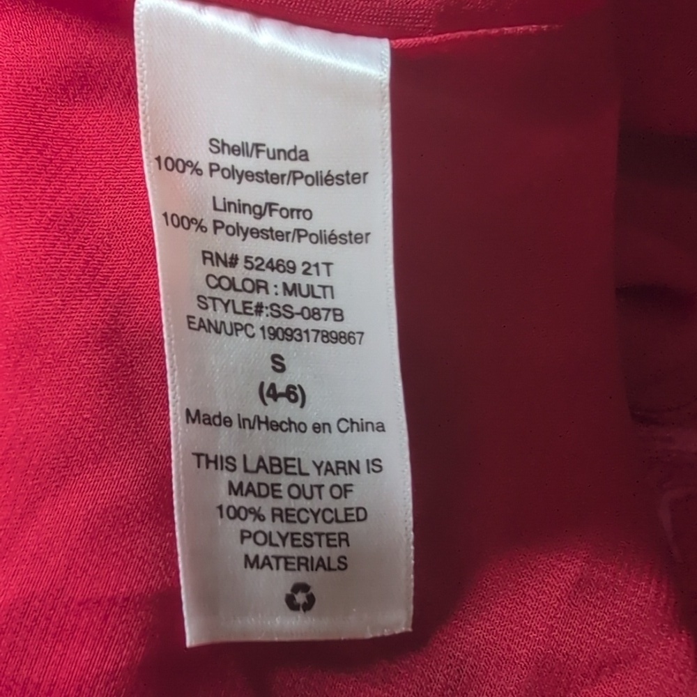 Scoop Elegant Dres Red/Pink Size Small - Picture 8 of 8